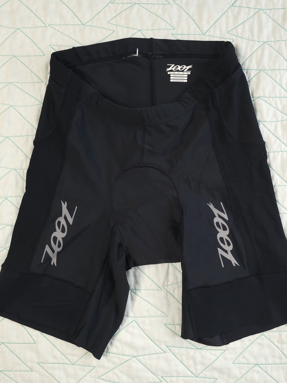 ZOOT Black Padded Cycling 9in Chamois Bike Shorts
